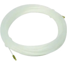 Einziehband aus Nylon, aufgerollt, mit Metallendstücken.