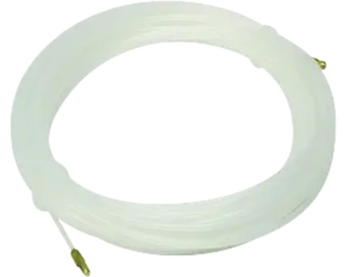 Einziehband aus Nylon, aufgerollt, mit Metallendstücken.