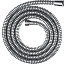 Flexible de douche en métal avec raccords chromés.
