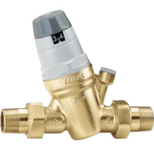 Caleffi Druckminderer aus Messing mit Einstellskala und Gewindeanschlüssen für die Wasserinstallation.