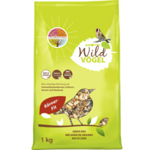 Mélange graines oiseaux sauvages Körner-Fit 1 kilogramme, tournesol, cacahuètes, chènevis, toute l'année, sans ambroisie, fabriqué en Allemagne.