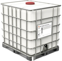 Agent de démoulage Sika Separol-33 Universal en conteneur IBC de 1000 litres avec cage métallique et palette en plastique.