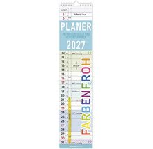Wandkalender 2027 Planer mit Notizbereich und Ferienterminen ALPHA EDITION Logo