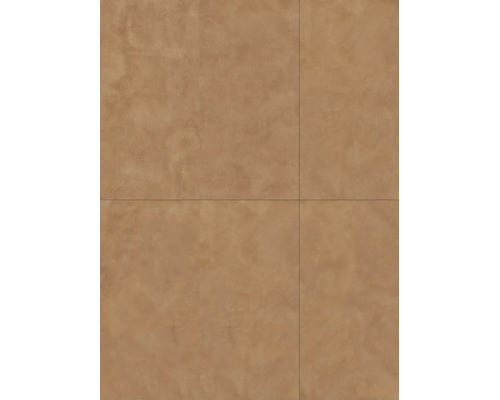 Carrelage de sol en grès cérame aspect béton, surface mate, vue de quatre carreaux posés.