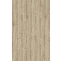 Sol stratifié aspect bois avec veinage naturel en forme de lames.
