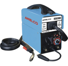 Poste à souder inverter AWELCO EASYMIG 120 pour Flux, MMA et TIG Lift avec poignée et torche.