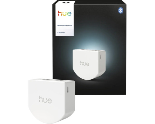 Module d'interrupteur mural Philips Hue, 2 canaux, pour le contrôle de l'éclairage intelligent, compatible Bluetooth, Philips Hue Logo.