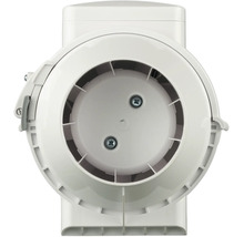 Weisser Rohrventilator aus Kunststoff für die Belüftung.