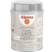 Peinture carrelage Alpina Bath & Kitchen pour murs et sols, Magnolia, satiné, environ 10 mètres carrés de rendement.