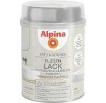 Alpina Bath and Kitchen peinture pour carrelage Chalk Cliffs satiné, pour carrelage mural et de sol en zone humide, sans primaire, environ 10 mètres carrés.