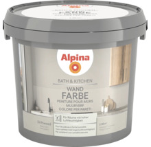 Peinture murale Alpina Bath et Kitchen Driftwood mate pour pièces avec forte humidité, rendement environ 20 mètres carrés.