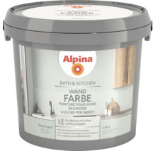 Peinture murale Alpina Bath et Kitchen Silver Leaf mat pour pièces à forte humidité environ 20 mètres carrés.