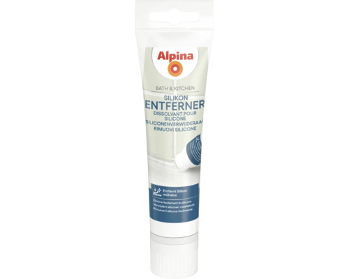 Dissolvant pour silicone Alpina pour salle de bain et cuisine en tube.