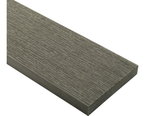 Lame de terrasse en bois composite avec structure de grain de bois.