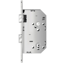Einsteckschloss aus Metall für Innentüren mit Buntbart-Lochung.
