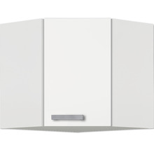 Meuble haut de cuisine d''angle blanc avec poignée