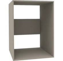 Caisson de meuble bas de cuisine gris pour appareils encastrables, sans portes