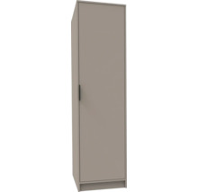 Armoire haute et étroite avec une porte et une poignée verticale au design moderne.