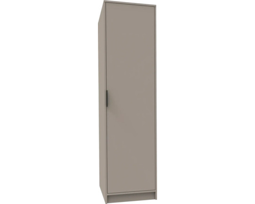 Armoire haute et étroite avec une porte et une poignée verticale au design moderne.