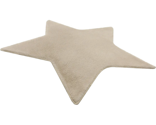 Sternförmiger Teppich aus weichem Plüschmaterial.
