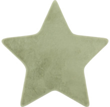 Sternförmiger grüner Plüschteppich.