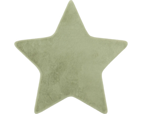 Sternförmiger grüner Plüschteppich.