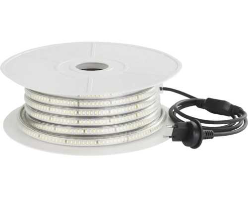 Ruban LED sur une bobine avec câble d alimentation et fiche.