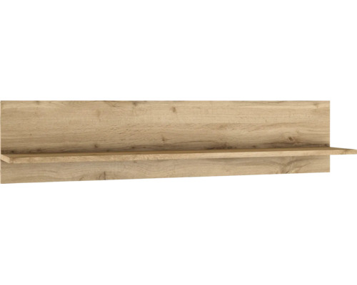 Wandregal in Holzoptik mit Rückwand