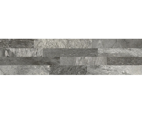 Plaquettes de parement aspect ardoise en grès cérame pour le revêtement mural intérieur et extérieur.