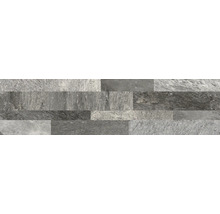 Plaquette de parement aspect pierre naturelle avec surface structurée dans des tons gris.