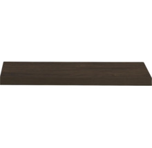 Tablette murale décor bois foncé avec grain de bois visible.