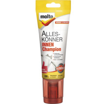 Enduit de rebouchage léger Molto Alles-Könner Innen Champion, tube de 200 Millilitres, AkzoNobel Logo, Molto Logo, pour murs et plafonds intérieurs.