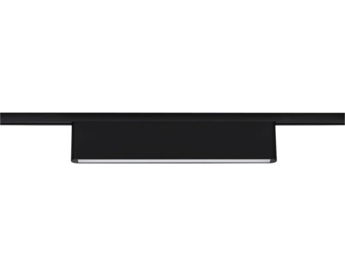 Lineare LED-Leuchte für Schienensystem, schwarz.
