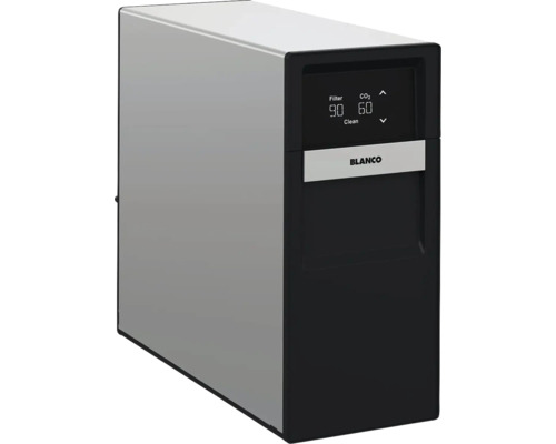 Blanco Trinkwassersystem mit digitaler Anzeige für Filter und Kohlendioxid.