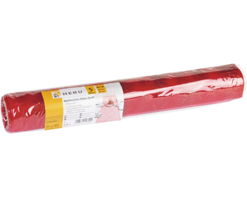 Un rouleau de tissu décoratif de Noël en organza Heku d une longueur de 5 mètres et d une largeur de 37 centimètres.
