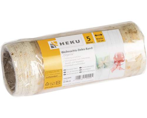 Ruban de décoration de Noël HEKU Organza rouleau de 5 mètres pour décoration et bricolage