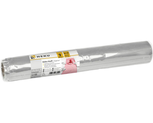 HEKU Organza Dekorationsstoff auf Rolle, 9 Meter lang und 37 Zentimeter breit, ideal zum Basteln, Dekorieren und Verpacken.