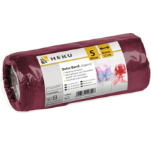 Ruban décoratif en organza HEKU 12 cm de large 5 mètres de long pour le bricolage et la décoration