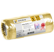 Ruban décoratif en organza HEKU sur rouleau, 5 mètres de long, 12 centimètres de large, idéal pour la décoration, le bricolage et l emballage.