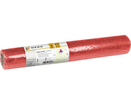 Tissu de décoration HEKU en fibres textiles sur rouleau, 5 mètres de long et 37 centimètres de large, idéal pour décorer, bricoler et emballer.