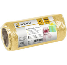 Ruban décoratif en fibre textile HEKU sur rouleau, 5 mètres de long et 12 centimètres de large, idéal pour la décoration, le bricolage.