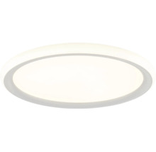 Runde, flache LED-Deckenleuchte für eine gleichmässige Beleuchtung.