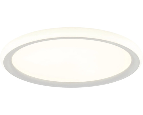 Runde, flache LED-Deckenleuchte für eine gleichmässige Beleuchtung.