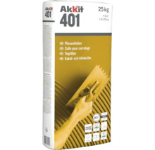 Akkit 401 Fliesenkleber im 25 Kilogramm Sack, sehr emissionsarm und flexibel für Wand und Boden.