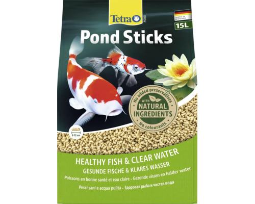 Tetra Pond Sticks Teichfischfutter 15 Liter Packung fuer eine gesunde Ernaehrung von Teichfischen.