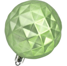 Weihnachtskugel mit geometrischem Rautenmuster, hellgrün