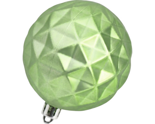 Weihnachtskugel mit geometrischem Rautenmuster, hellgrün