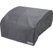 Housse de protection Tenneker pour barbecue en gris foncé, en matériau résistant aux intempéries.