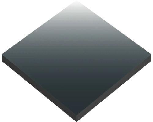 Plaque de verre carrée ou carreau avec dégradé de couleur.