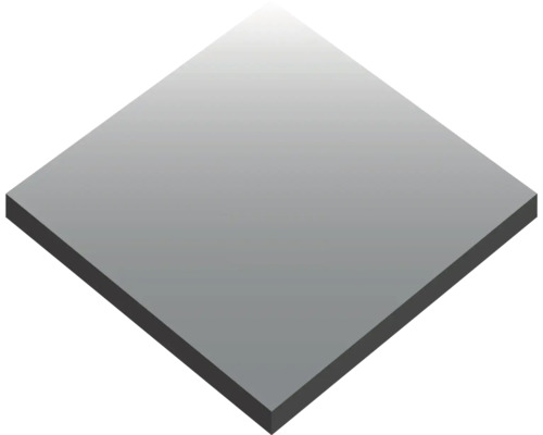 Plaque carrée et plate avec une surface lisse.